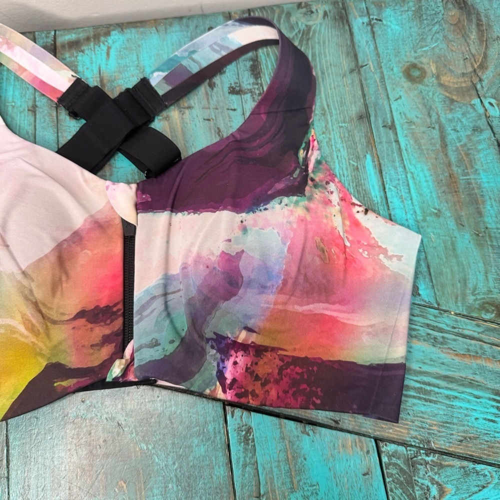 Knix Catalyst Front Zip Sports Bra  Multicolour Size 4 Fits 34C, 32D, 34D - Picture 9 of 11